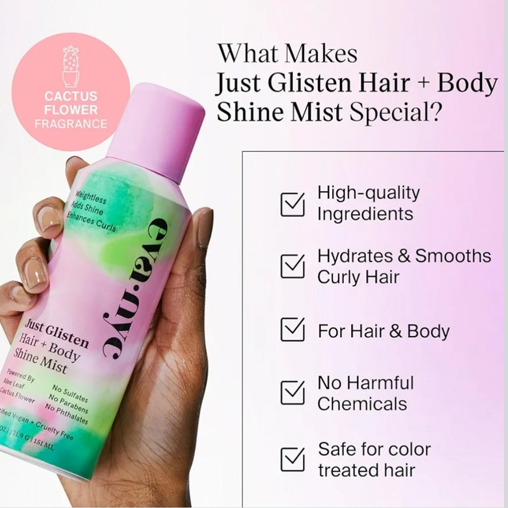 🆕️Eva NYC ✨️Just Glisten ✨️Hair and Body Shine Mist